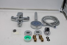 Badewannenarmatur mit Handbrause mit 5 Funktionen, BONADE Chrom Wannenarmatur Ba