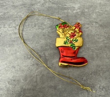 Weihnachtsschmuck Christbaumschmuck Miniatur Nikolausstiefel ca. 8 x 4,5 cm.
