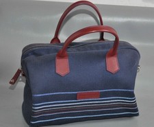 original Longchamp Tasche Damentasche Segeltuch blau Henkeltasche Canvas