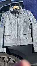 Lederjacke Blue Monkey Bikerstil Gr. M