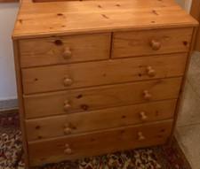 Retro Vintage 80er Jahre Kommode Schubladenschrank Kiefer Echtholz