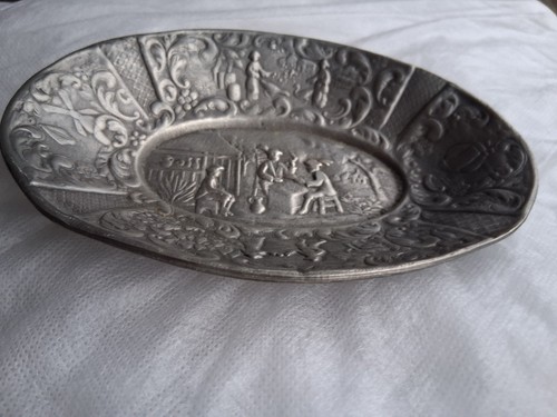 Kleine zinnschale oval cm - 17,