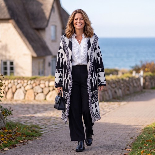 Langer boho ethno cardigan - boho,