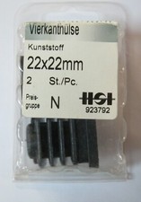 Vierkanthülse / Rohrkappe / Vierkantstopfen Kunststoff schwarz 22x22mm
