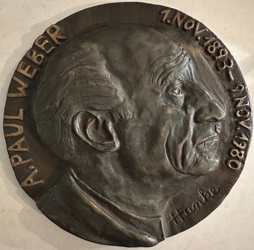 Paul weber bronzerelief - a.,