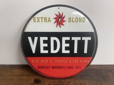VEDETT Pils Bier Beer Werbeschild Vintage Retro 20cm BAR DEKO PARTY KELLER