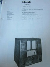 Schaltplan Radio Mende 450 W
