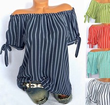Damen Shirt Tunika Streifen