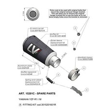Exhaust bracket spare part set