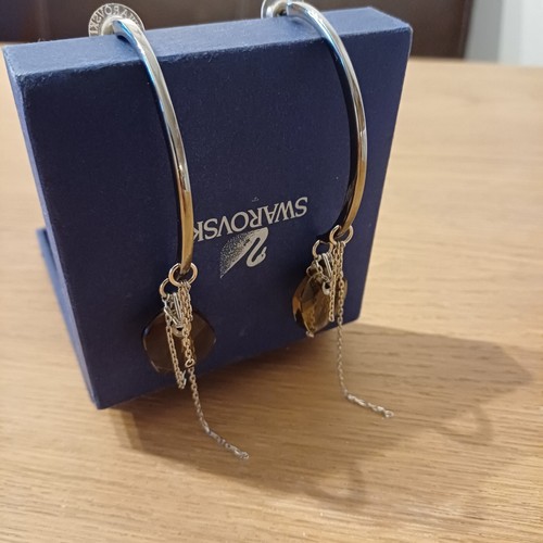Swarovski halb creolen - halb,