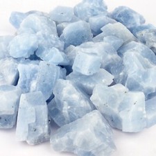 Calcit hellblau Edelsteine roh