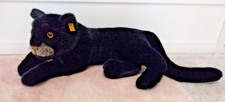 Steiff 065200 - Großer Schwarzer Panther Taky mit Knopf, Fahne und Schild