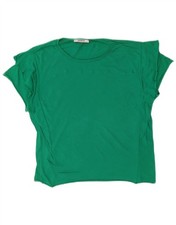 ZARA Trafaluc Damen-Blusentop UK 10 Small grün AK07