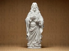 Jesus with Heart Statue | Religiöse Figur im klassischen Stil | Detailreiche Hei