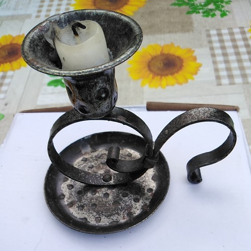 Antik kerzenhalter gusseisen - kerzenhalter,