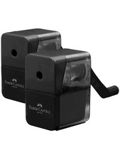 2x Faber-Castell Spitzmaschine mit Kurbel Anspitzer bis 8,4mm Durchmesser 180984