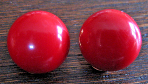 Rote koralle ohrclips mm - ohrclips,