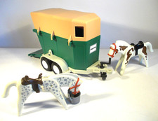 Playmobil Pferdeanhänger aus Set 3505 unbespielt neuwertig Sammlung + 2 Pferde