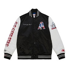 New England Patriots NFL Mitchell & Ness Team Origins Varsity Satin Jacke