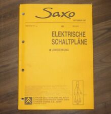 CITROEN SAXO 1997 Elektrische Schaltpläne WERKSTATT HANDBUCH