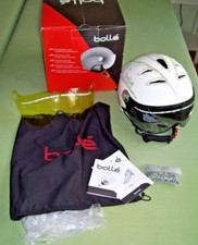 Unikat Bollé Bolle Skihelm Snowboardhelm 2x Visier Weiß Straß Helmbeutel OVP 56c