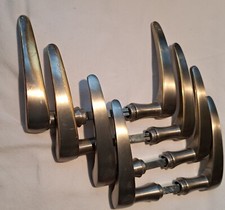 4 Paare Türdrückergarnitur / Türgriff Messing,  Chrom matt