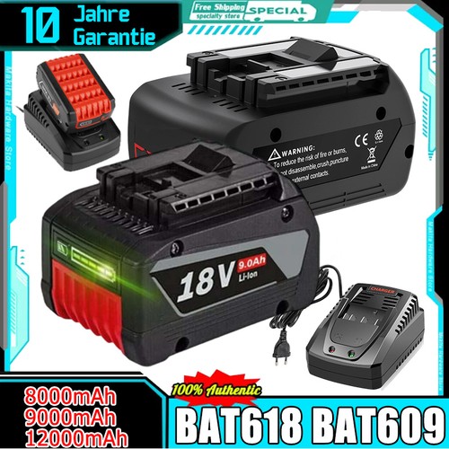 12ah akku für - bosch, 18v