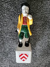 Leineweber Spardose Porzellan Keramik Volksbank Bielefeld mit Schlüssel -selten