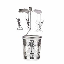 Glas Karussell Windlicht Engel