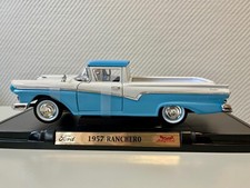 Modellauto Ford Ranchero 1957 Yat Ming DieCast 1:18 Road Signature Weiß-Blau USA