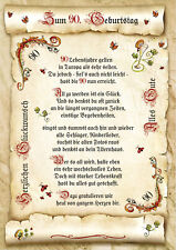 Urkunde Geschenk Jubiläum zum 90. Geburtstag