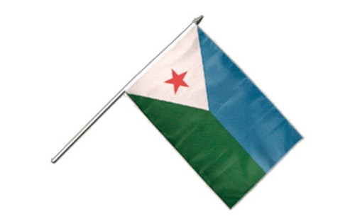 Dschibuti stockflagge flaggen - stockflagge,