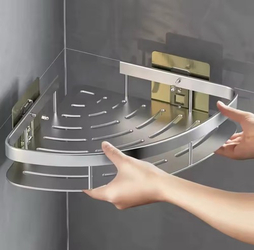 Aluminium eckregal bad - aluminium,