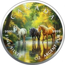 1 UNZE 999 SILBER - PFERDE-