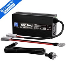 ECO-WORTHY 12V 20A Batterie Ladegerät für LiFePO4 Lithium Batterie Auto Motorrad