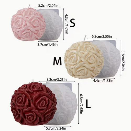 Silikonform rose 3er set - rose,