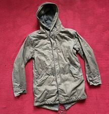 Zara Man Hoody Jacke Parka Coat Olive Gr. L Kapuze Winterjacke Normcore Braun