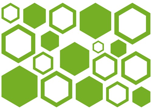 Hexagon aufkleber deko - aufkleber,