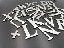 4cm  6cm BUCHSTABEN hochwertig Metall für Schilder Deko  Edelstahl DIY
