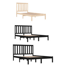 Massivholzbett Bettgestell Singlebett Gästebett Bettrahmen Doppelbett Kiefer