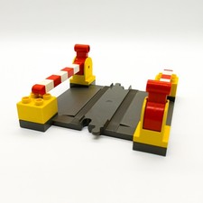 1x LEGO® DUPLO® Eisenbahn Schienen Bahnübergang dark gray 2701 2 Schranken GRW