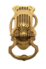 1 v. 5 antike Messing Türklingel Klingel Klingeltaster Türklopfer Türklinke 1912