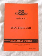 Hercules K 102 Ersatzteilliste