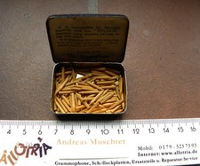 NADELDOSE f. Grammophon-Schellack-needle tin-mit HOLZNADELN -wood needle XYLOPIN