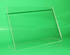 4x DIN A4 L-Aufsteller (Querformat) Werbeaufsteller Ständer aus ACRYLGLAS XT
