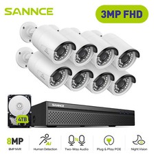SANNCE 8CH 4K NVR 3MP POE