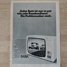 Saba Fernseher 1971 Vintage Adv Werbung Anzeige Reklame Advert Werbeanzeige
