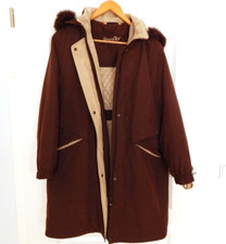 Your 6th Sense Mantel Sympatex braun mit Kapuze Kunstpelz Gr. 40