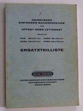 Ersatzteilliste Heidelberger