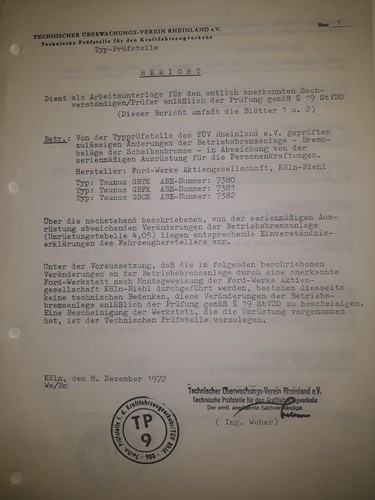 Tüv gutachten grosse bremse - tÜv-gutachten,
